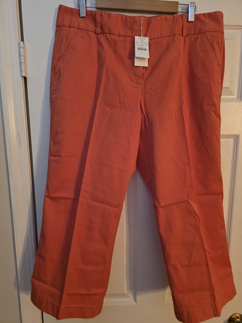 J Crew Women’s Coral Capri Cropped Pants - Casual Straight Leg. Sz 16. NWT $39